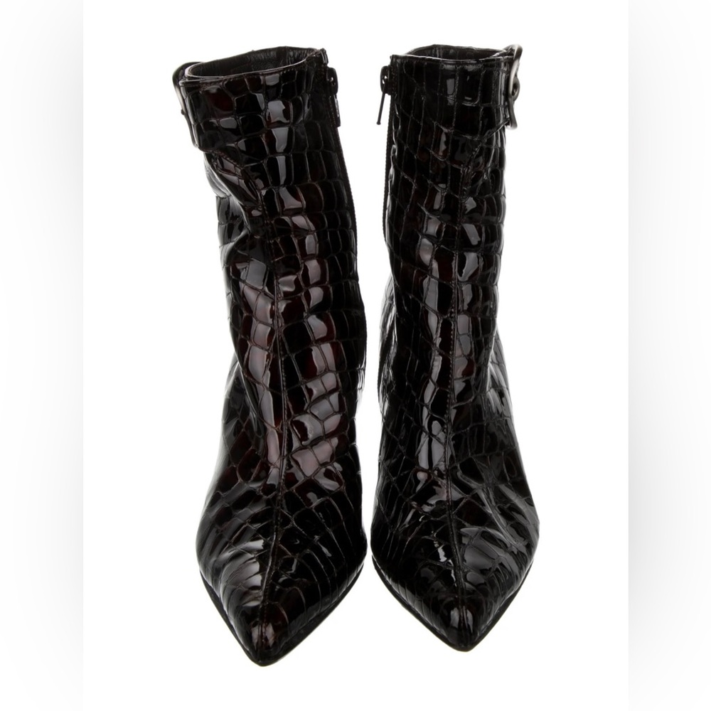 Stuart Weitzman Patent Leather Ankle Boots